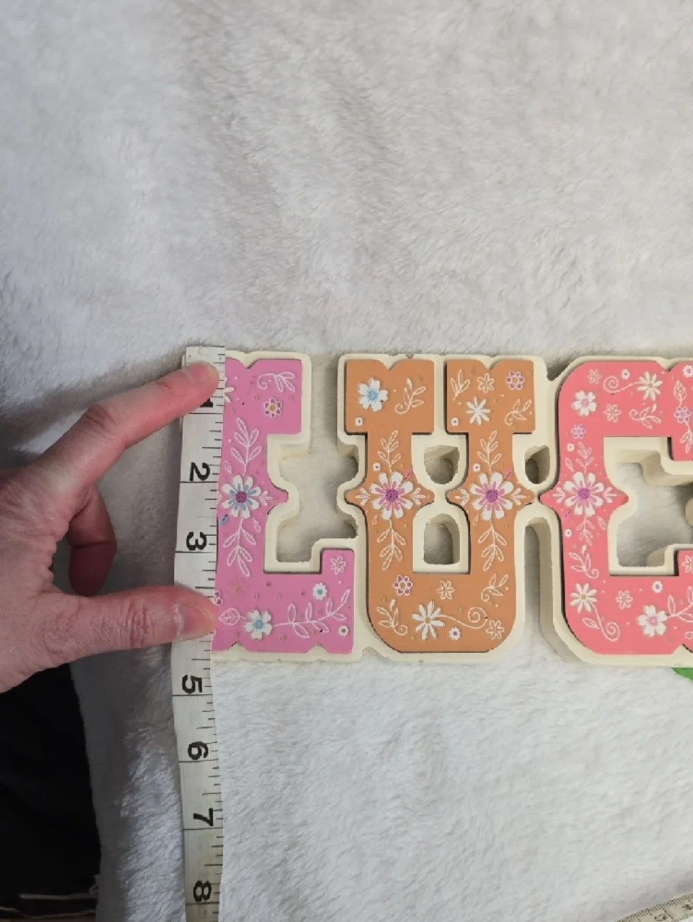 NWT! Ashland Green and Cream Tabletop Décor Tag Lucky - Picture 6 of 7